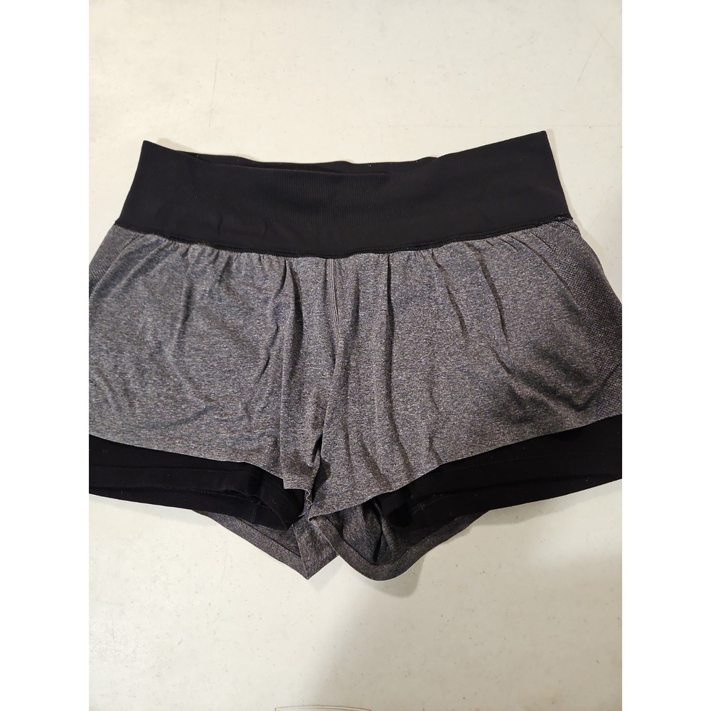 Lululemon Seamless Moves Short  Size 10 2.5"I Grey 2-in-1 Running Training (L105